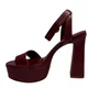 Sandália Carrano Feminina Plataforma Maxi Glam Merlot Couro