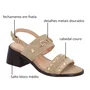Sandália Luiza Barcelos feminino Fendi Salto Bloco Couro 