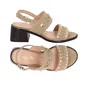 Sandália Luiza Barcelos feminino Fendi Salto Bloco Couro 