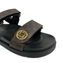Sandália Papete Luz da Lua Feminino Mocca Preto Couro