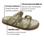 Sandália Santa Lolla Feminina Birken Off White Couro