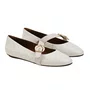 Sapatilha Jorge Bischoff Feminina Off White Couro 