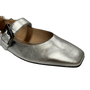 Sapatilha Jorge Bischoff Feminino Prata Couro
