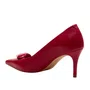 Scarpin Cecconello Feminino Coração Zoe Ouro Couro