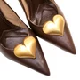 Scarpin Cecconello Feminino Salto Alto Brown Couro