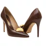 Scarpin Cecconello Feminino Salto Alto Brown Couro
