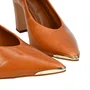 Scarpin Jorge Bischoff Feminino Caramelo Couro Caseinado