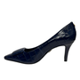 Scarpin Jorge Bischoff Feminino Marinho Couro Croco