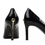 Scarpin Jorge Bischoff Feminino Preto Croco Couro Verniz
