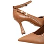 Scarpin Jorge Bischoff Feminino Salto Alto Caramelo Couro