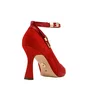 Scarpin Jorge Bischoff Feminino Salto Alto Vermelho Couro