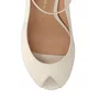 Scarpin Luiza Barcelos Feminina Salto Anabela Off White Couro Verniz