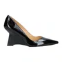 Scarpin Luiza Barcelos Feminino Preto Veniz Salto Anabela 