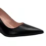 Scarpin Luiza Barcelos Feminino Salto Anabela Preto Couro