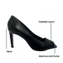Scarpin Luz da Lua Feminino Preto Couro 