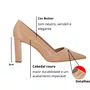 Scarpin Luz da Lua Feminino Salto Bloco Butter Couro