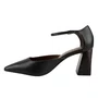 Scarpin Luz da Lua Feminino Salto Bloco Cacau Couro