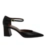 Scarpin Luz da Lua Feminino Salto Bloco Cacau Couro