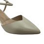 Scarpin Luz da Lua Slingback Feminino Panna Couro Tramado
