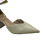 Scarpin Luz da Lua Tramado Feminino Panna Couro 