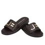 Slide Jorge Bischoff Feminina Marrom Monograma Jb Couro