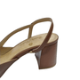 Slingback Berti Maria Feminino Gelo Chocolate Couro