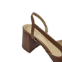 Slingback Berti Maria Feminino Gelo Chocolate Couro
