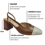 Slingback Berti Maria Feminino Gelo Chocolate Couro