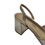 Slingback Berti Maria Feminino Preto Ouro Light Couro