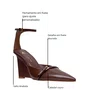 Slingback Carrano Feminino Marrom Brunette Couro 