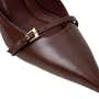 Slingback Carrano Feminino Marrom Brunette Couro 