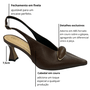 Slingback Cecconello Feminino Santo Médio Marrom Couro