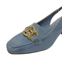 Slingback Jorge Bischoff Azul Jeans Couro 