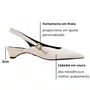 Slingback Jorge Bischoff Feminino Off White Couro