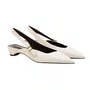 Slingback Jorge Bischoff Feminino Off White Couro