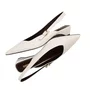 Slingback Jorge Bischoff Feminino Off White Couro