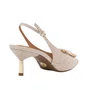 Slingback Jorge Bischoff feminino Pedrarias Off White Couro