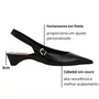 Slingback Jorge Bischoff Feminino Preto Couro
