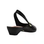 Slingback Jorge Bischoff Feminino Preto Couro
