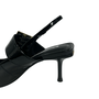 Slingback Jorge Bischoff Feminino Preto Couro Verniz