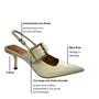 Slingback Jorge Bischoff Feminino Salto Fino Branco Couro