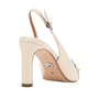 Slingback Jorge Bischoff Feminino Salto Fino Off White Couro
