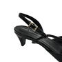 Slingback Jorge Bischoff Feminino Salto Médio Preto Couro