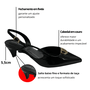 Slingback Jorge Bischoff Feminino Salto Médio Preto Couro