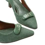 Slingback Jorge Bischoff Feminino Verde Bambu Couro