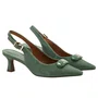 Slingback Jorge Bischoff Feminino Verde Bambu Couro