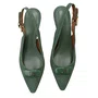 Slingback Jorge Bischoff Feminino Verde Bambu Couro