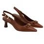 Slingback Jorge Bischoff Marrom Tabaco Couro