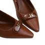 Slingback Jorge Bischoff Marrom Tabaco Couro