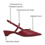 Slingback Jorge BIschoff  Vermelho Couro Salto Bloco